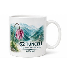 Tunceli Plakalı Munzur Vadisi Ters Lale Doğanın Kalbi Dağlık Kupa Bardak Hediye
