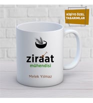 Kişiye Özel İsim Yazılabilir Ziraat Mühendisi Kupa Bardak