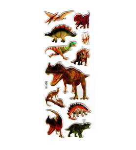 Sticker Kabartmalı Stiker Defter, Planlayıcı (kzy1063) 16x7 cm - Dinozor