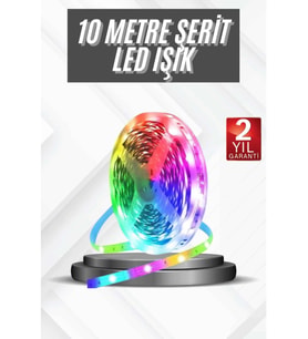 Mervesan Rgb Neon Şerit LED Lamba 10 Metre Iç Mekan Tasarımına Uygun