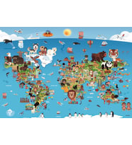 Anatolian 260 Parça Karikatür Dünya Haritası Puzzle