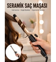 Kalın Bukleler İçin 25 Mm Saç Maşası Seramik Plakalı 230 Derece Yeni Nesil