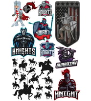 Knight Şövalye Sticker Set-2 15 Parça Telefon, Tablet, Defter, Laptop Sticker