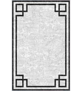 Eliana Home Baskılı, Yıkanabilir Kaymaz Taban Salon Halısı LNA1573-HT363 100x150 cm (Gri)