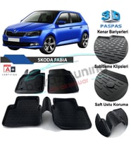Skoda Fabia Havuzlu 3D Paspas Niken Siyah 2006-2012