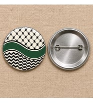 Kufiye Dalgası Filistin Temalı 58 mm İğneli Rozet