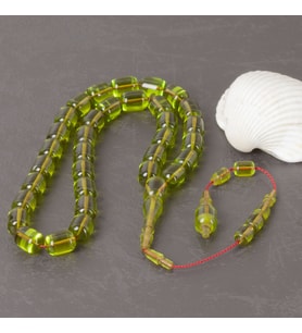 Katalin Çubuk Kapsül Kesim 8x15.5mm Tesbih -Yeşil-İbrahim Atasever Usta İşi