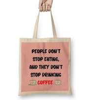 CAT Funny Coffee Drinks Art Lover Gift Quote - Vintage Retro Rainbow Style Bez Çanta Uzun Saplı