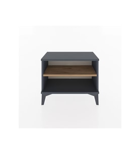 Arges Komodin Tek Raflı 60x30x48 Antrasit-Çam