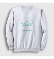 Presmono Unisex Beyaz Logo V2 K-Pop Mamamoo Sweatshirt 273941tt (Beyaz)