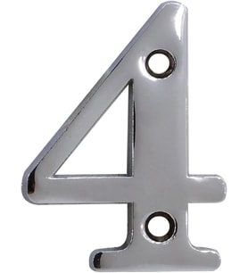 Çelik Kapı Numarası 5 cm Parlak Krom 4 Numara