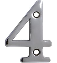 Çelik Kapı Numarası 5 cm Parlak Krom 4 Numara