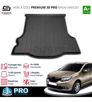 Renault Symbol 3D Pro Bagaj Havuzu 2013 Üzeri A+ Kalite
