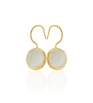 Kadir Jewellery 22 Ayar Altın Kaplama Kadın Taşlı Küpe -El İşçiliği Ve Hipoalerjenik Küpe -E01