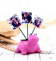 Kişiye Özel Sevimli Tospik Kaplumbağa / 3 Fotoğraflı Pembe