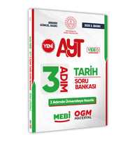 2026 AYT MEBİ-OGM 3 ADIM Tarih Soru Bankası RENKLİ A4 Boyut Video Çözümlü BASKI ÜCRETİ