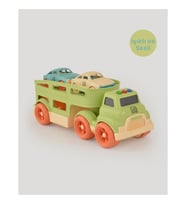 Let's Be Child Işıklı ve Sesli Taşıyıcı Tır ve 2 Minik Araç LC-31022 Çocuklar İçin Oyuncak Tır ve Arabalar (Yeşil)