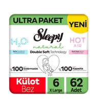 Sleepy Natural Double Soft Külot Bez Ultra Paket 6 Beden 62 Adet