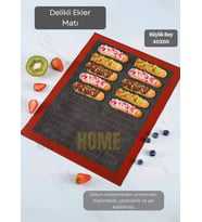 Delikli Ekler Pişirme Matı Çift Taraflı Fırın Matı Silikon Hamur Matı Yapışmaz Büyük Boy 40x60 cm