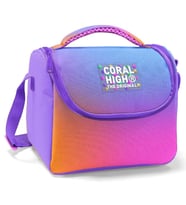 Coral High İlkokul Kız Çocuk Okul Beslenme Çantası, Turuncu Mor Renk Geçişli, Termoslu (Isı Yalıtımlı) (Çok Renkli)
