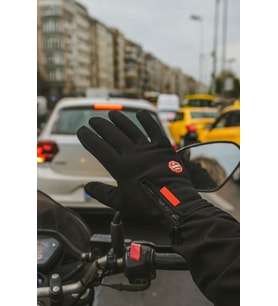Tam Parmak Dokunmatik Özellikli Motosiklet Ve Bisiklet Eldiveni, Sporcu, Ağırlık Eldiveni (Siyah)