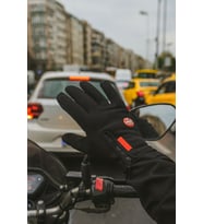 Tam Parmak Dokunmatik Özellikli Motosiklet Ve Bisiklet Eldiveni, Sporcu, Ağırlık Eldiveni (Siyah)