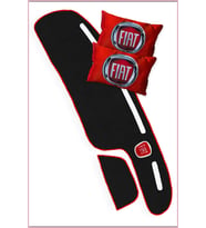 Fiat Tipo Tempra Torpido Koruma Halısı  Fiat Araç Kırmızı Saten Seyahat Boyun Yastığı 2'Li Set