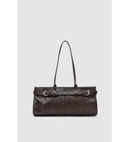 Enyola Vintage Baget Çanta Acı Kahve