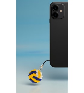 Miyuki Boncuk El Yapımı Voleybol Topu Telefon Çarmı - Charm
