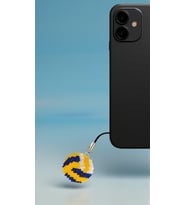 Miyuki Boncuk El Yapımı Voleybol Topu Telefon Çarmı - Charm