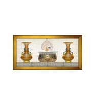 Etnik Motifli Kanvas Tablo 50 x 70 cm Gold Çerçeve