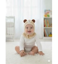 KİTTİ 25480-01 DÜĞMELİ BOYUNLUK TRİKO BERE (Ekru)