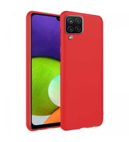 Samsung Galaxy A22 4G İnce Mat Silikon Kılıf Kırmızı