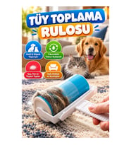 Yıkanabilir Tüy Toplama Rulosu – Kedi Köpek Tüyü, Saç ve Toz Temizleme Aparatı