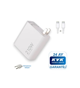 Xiaomi 210 (WATT) Hızlı Şarj Aleti Adaptörü Kablo Seti ( KVK Teknik Servis Garantili )