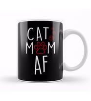 Funny Cat Mom AF Crazy Cat Lady Meme Kupa Bardak Porselen