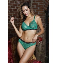 Giyim  Gaudi Brazilian Slip, Kadın Dantel Brezilyan Yeşil Külot