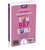 Karekök Yayınları Karekök 2023 1.dönem Ayt Son 987 Soru ( Eşit Ağırlık ) (Çok Renkli)
