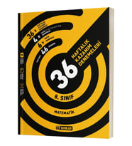 Hız Yayınları 8. Sınıf Matematik 36 Haftalık Kazanım Denemeleri (Çok Renkli)