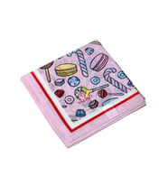 Valino Soft Pamuk Çocuk Desenli Eşarp 70x70 cm (Açık Gri)