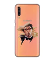 Samsung Galaxy A70 Uyumlu Tony Montana Scarface Desenli Şeffaf Telefon Kılıfı