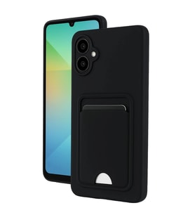 Samsung Galaxy A06 Kılıf Kelvin Kartvizitli Silikon - Siyah