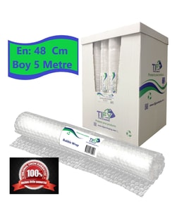 Tify Balonlu Naylon Patpat 48cm Genişlikte 500cm Uzunlukta Rulo Havalı Eşya Koruma Ambalaj Pat Pat