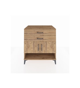 Kronos Şifonyer 2 Raflı 2 Çekmeceli 2 Kapaklı 88x59x96 Çam-Çam