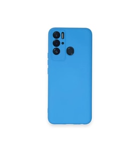 Newface Tecno Pova Neo Kılıf Nano içi Kadife Silikon - Mavi