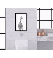 BK Home Banyo Tuvalet Dekoratif Ahşap Siyah Çerçeveli Tablo-7
