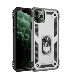 Apple İphone 11 Pro Kılıf Sofya Yüzüklü Silikon Kapak - Gümüş