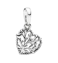 Nur Silver Flourishing Hearts Sallantılı Gümüş Charm NUR-CM00353