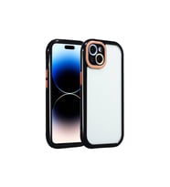 Apple iPhone 14 Uyumlu Kılıf Kamera Korumalı Renkli Kenar ve Çerçeve Tasarımlı Zore Vitamin Kapak (Siyah)
