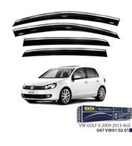 Niken VW Golf 6 Cam Rüzgarlığı Kromlu 2009-2013 4'Lü